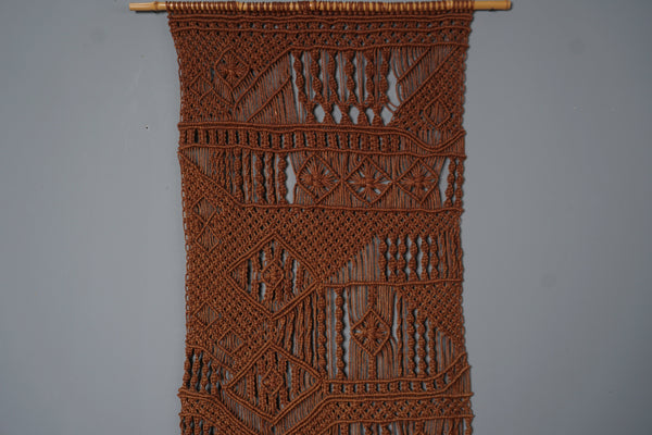 Large Vintage Macramé Wall Hanging 1970s Handmade - Image 3