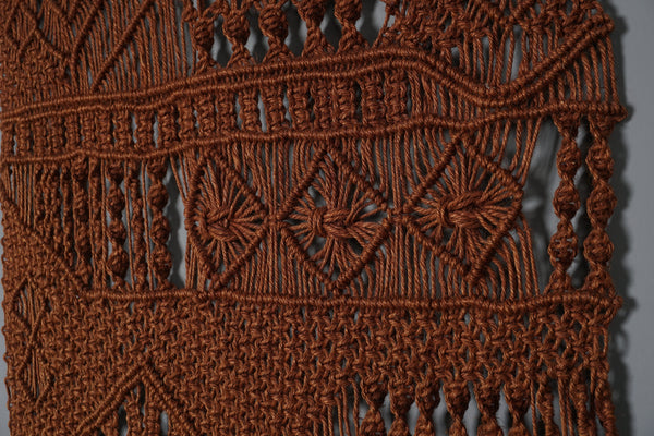 Large Vintage Macramé Wall Hanging 1970s Handmade - Image 6