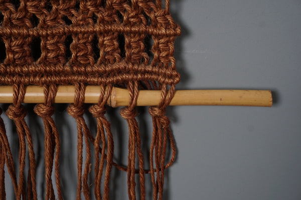 Large Vintage Macramé Wall Hanging 1970s Handmade - Image 8