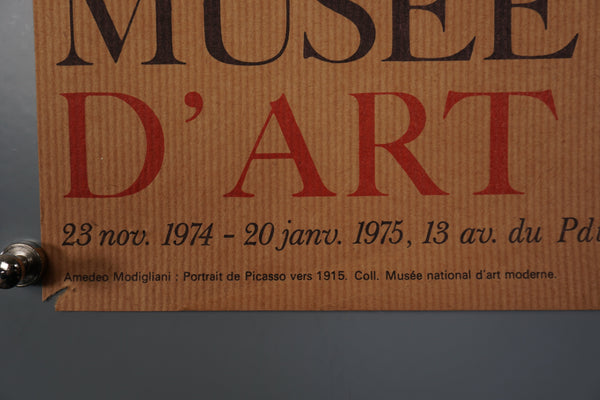 Pablo Picasso Vintage Exhibition Poster 1975 Paris Kraftpapier - Image 7