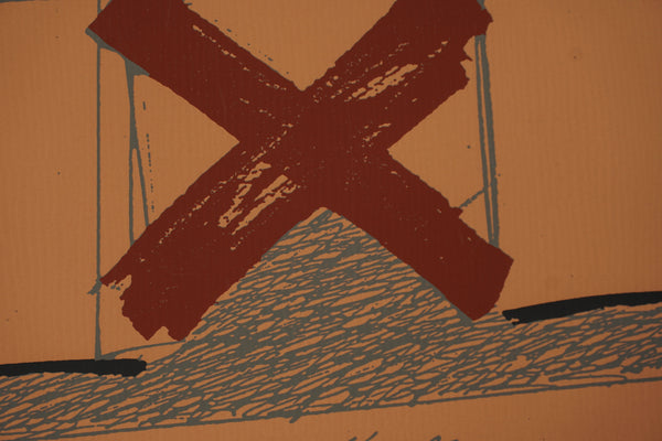 Christiaan Paul Damste Poster Galerie Niepel 80s Orange Paper - Image 8
