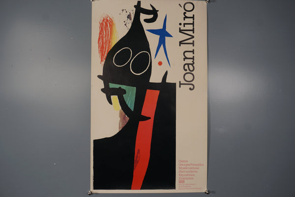 Joan Miró Vintage Exhibition Poster Paris Centre Georges Pompidou 1970s