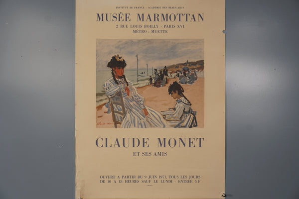 Claude Monet Art Print Vintage Exhibition Poster Paris 1971