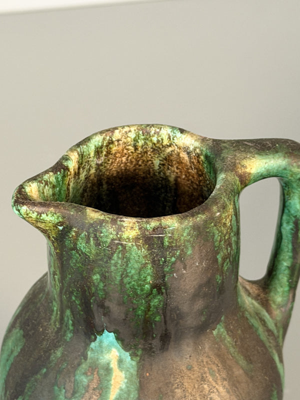Vintage Handle Vase Pitcher Jug 1960s Fat Lava WGP - Image 4