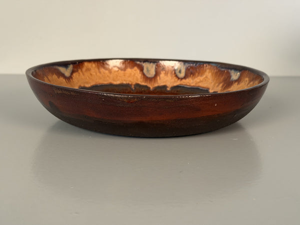 Vintage Wall Plate Studio Pottery 1960s Brown Red Ceramic - Image 8