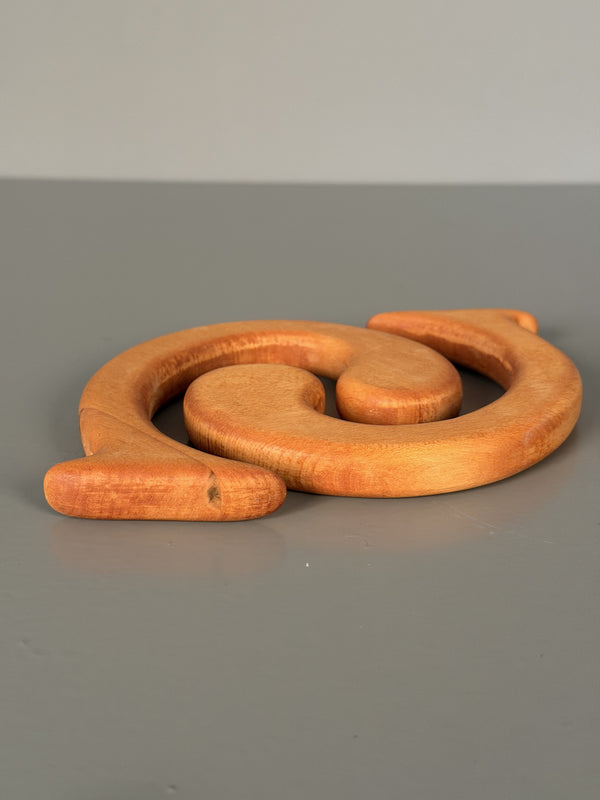 Vintage Pot Coaster Trivet Pan Coaster Wood 1970s - Image 2