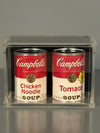 Campbell's Soup Display Case with Cans Andy Warhol Style 90s Red White
