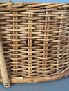 Vintage Rattan Wicker Wine Carrier Basket 1960s Tan Beige - Image 7