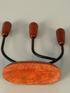 Vintage Candle Holder Teak Wood Metal Brass 1960s Denmark Scandinavian String Style - Image 8