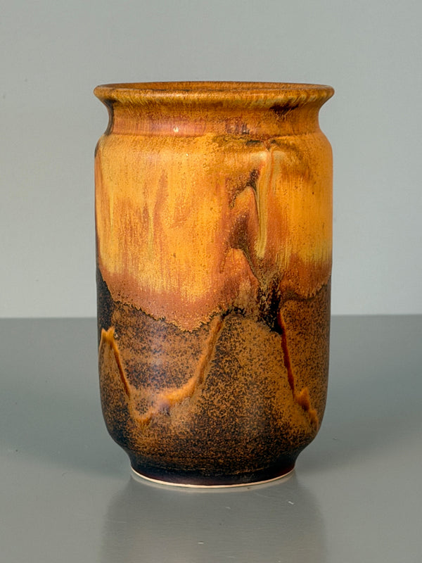 Otto Wichmann Vase Vintage Studio Pottery 1960s Burnt Orange Ceramic - Image 2
