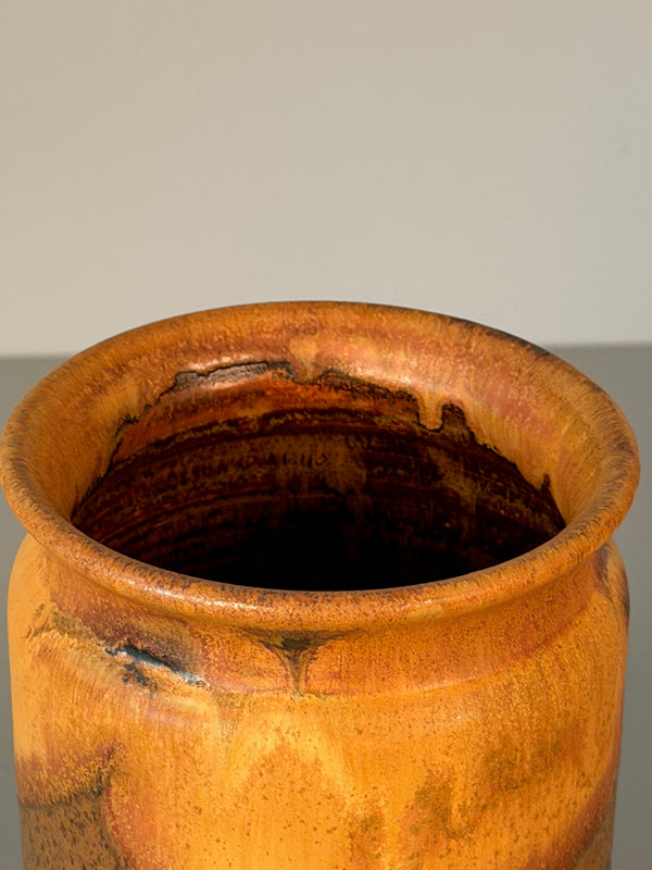 Otto Wichmann Vase Vintage Studio Pottery 1960s Burnt Orange Ceramic - Image 5