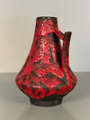 Jopeko Vintage Vase Handle Vase 1960s Red Black Ceramic - Image 2