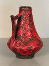 Jopeko Vintage Vase Handle Vase 1960s Red Black Ceramic - Image 3