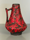 Jopeko Vintage Vase Handle Vase 1960s Red Black Ceramic - Image 4