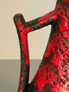 Jopeko Vintage Vase Handle Vase 1960s Red Black Ceramic - Image 7