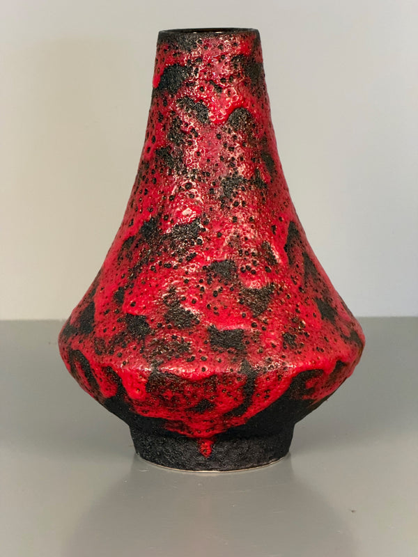 Jopeko Vintage Vase Handle Vase 1960s Red Black Ceramic - Image 8