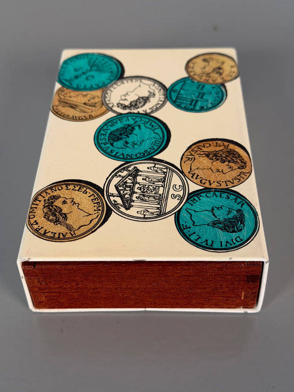 Piero Fornasetti Vintage Metal Box Trinket Box 1950s Italy - Image 6