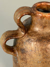 Studio Pottery Handle Vase Ceramic Art Pottery Signed 'ST' 1970s Brown Red - Image 8