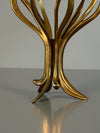 Vintage 3-Branch Candlestick Holder Brass 1960s Mid Century - Image 4