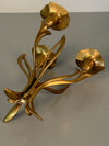 Vintage 3-Branch Candlestick Holder Brass 1960s Mid Century - Image 9