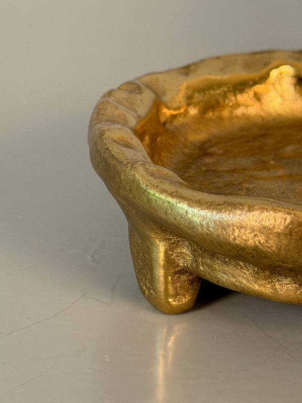 Vintage Brass Candleholder Massive 1960s Mid Century Brutalist - Image 7