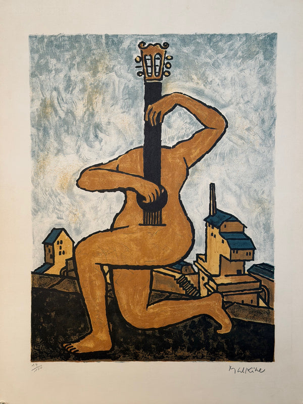 Georges Malkine Art Print Original Vintage Mid Century Surrealism 1960s - Image 2