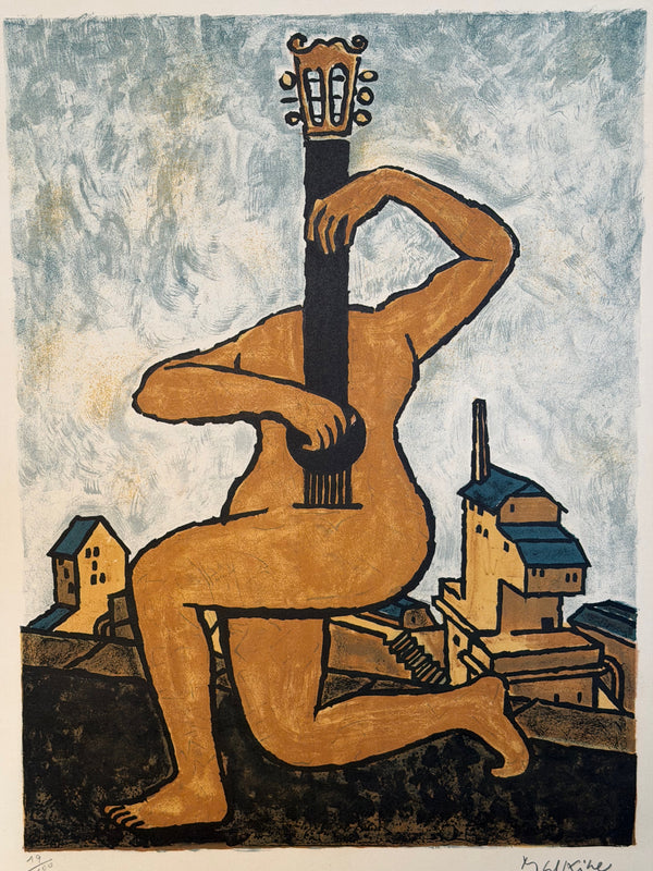 Georges Malkine Art Print Original Vintage Mid Century Surrealism 1960s - Image 3