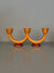 Vintage Candlestick Art Deco Wood 3-Arm Candle Holder 1930s Honey Mahogany