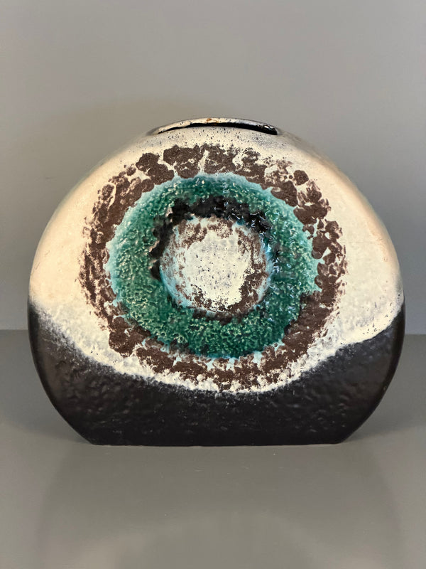 Dümmler und Breiden Vase 1960s Dark Brown Teal Ceramic - Image 6