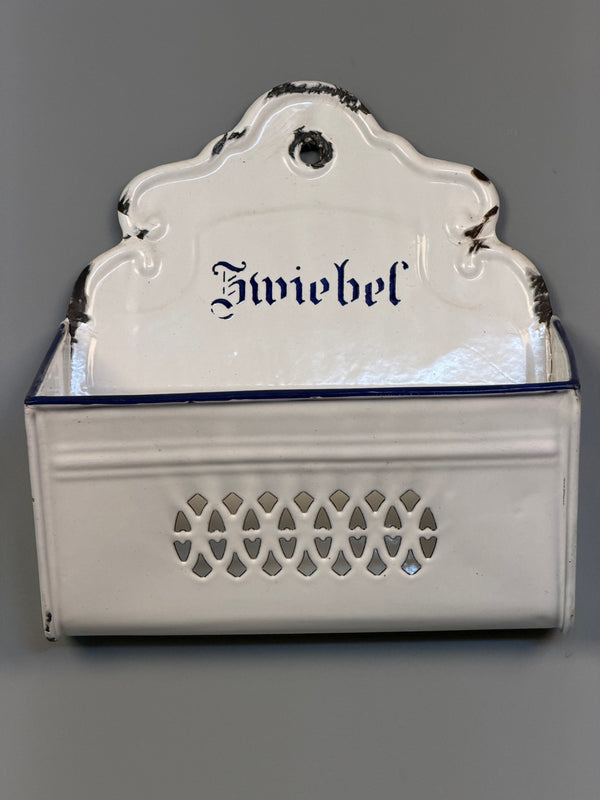 Vintage Onion Storage Wall Jugendstil 1920s Enamel - Image 8