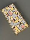 Bonna Made in Germany Tray 1970s Peach Yellow Ceramic Brass - Image 6