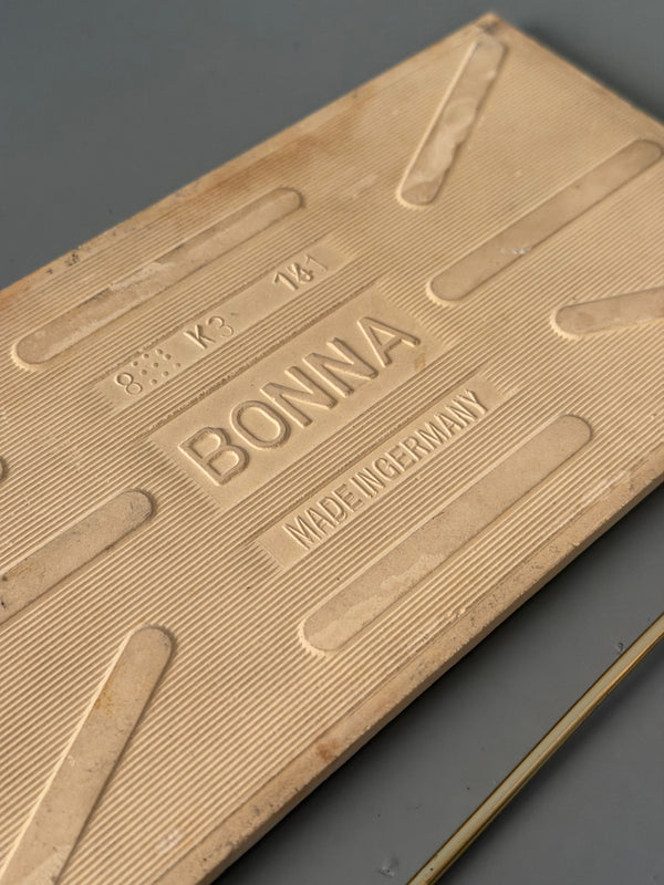 Bonna Made in Germany Tray 1970s Peach Yellow Ceramic Brass - Image 10