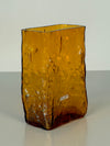 Sarnen Swiss Crystal Glass Vase 1960s Amber Glass - Image 3