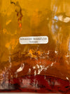 Sarnen Swiss Crystal Glass Vase 1960s Amber Glass - Image 8