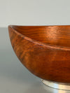 Grasoli Italy Bowl 1960s Brown Silver Wood Metal - Image 6