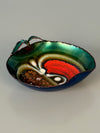 rame d'arte laurana Bowl 1960s Teal Red Enamel