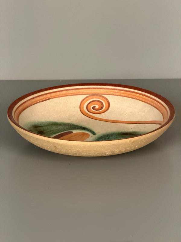 Noomi Backhausen Soholm Stoneware Ceramic Bowl 1960s Cream Terracotta Ceramic