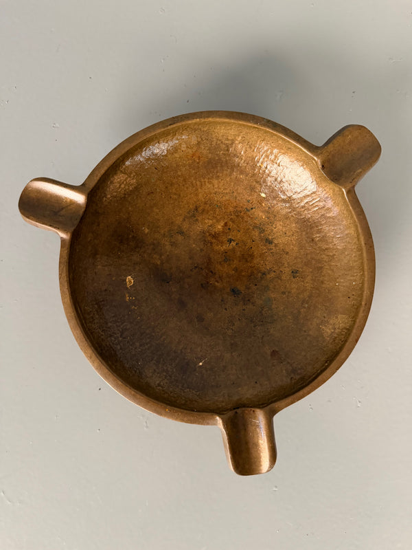 Vintage Bronze Ashtray 1960s Metal Art Handmade - Image 4