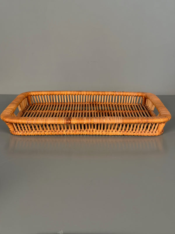 Artek Vintage Rattan Tray Basket Serving Tray 1970s - Image 2