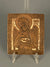 Vintage Travel Icon Brass Antique Russia Travel Altar Enamel