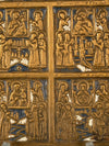 Vintage Travel Icon Travel Altar Russia Antique Brass Bronze Enamel - Image 5