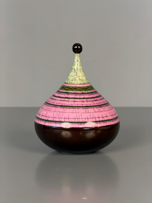 Rosenthal Studio Line Emilio Pucci Vase 1960s Brown Pink Ceramic