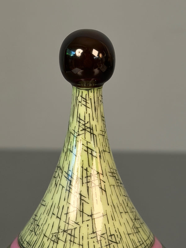 Rosenthal Studio Line Emilio Pucci Vase 1960s Brown Pink Ceramic - Image 6