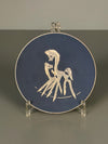 L'Ancora Azura Arno Kiechle Decorative Plate 1950s Navy Blue Cream Ceramic