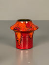 Ceramano Vase Orion 1960s Red Orange Ceramic - Image 2