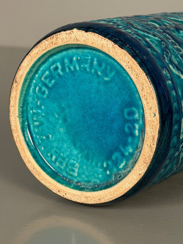 Bay Keramik Bodo Mans Handle Vase 224-20 1960s Teal Ceramic - Image 9