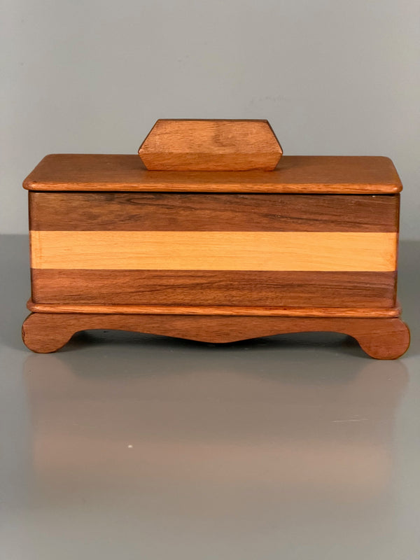 Vintage Wooden Box Teak Treasure Chest 1960s Mid Century - Image 2
