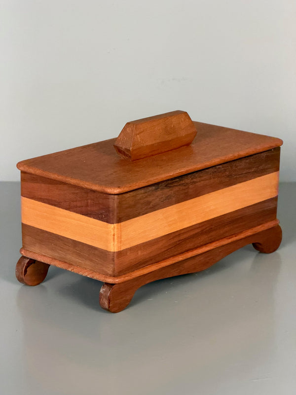 Vintage Wooden Box Teak Treasure Chest 1960s Mid Century - Image 3