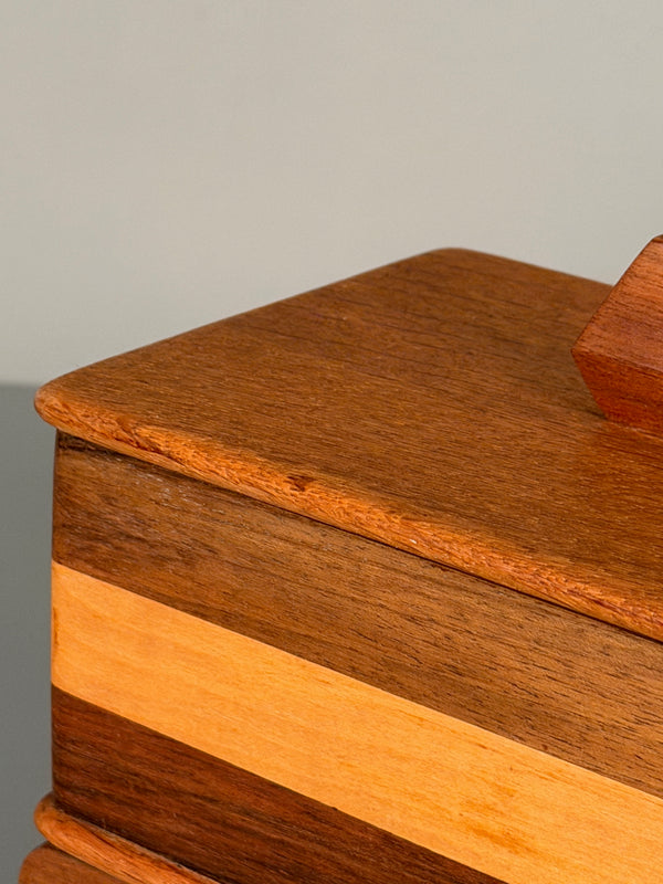 Vintage Wooden Box Teak Treasure Chest 1960s Mid Century - Image 6