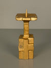Vintage Candle Holder Massive Candle Holder 1960s Brutalist Bronze